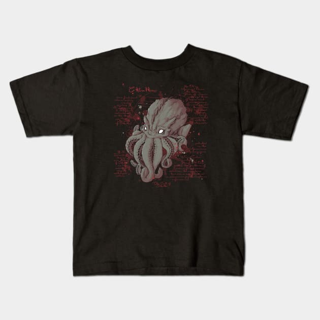 Cthulhu Note Kids T-Shirt by xMorfina